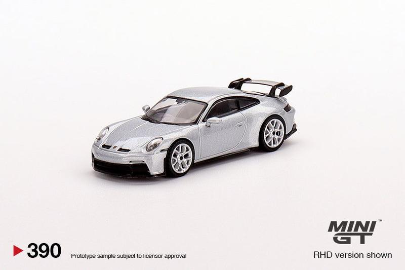 MINI GT Porsche 911 GT3 GT Silver 2個セット Miniatura Mini GT Porsche 911 992 GT3 Silver Metallic 1/64